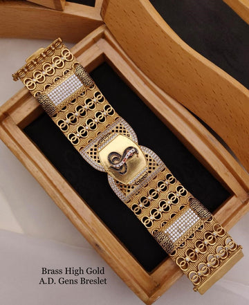 Lord Shiv's Naag Design Brass Bracelet for Men | High Gold A.D. Kada